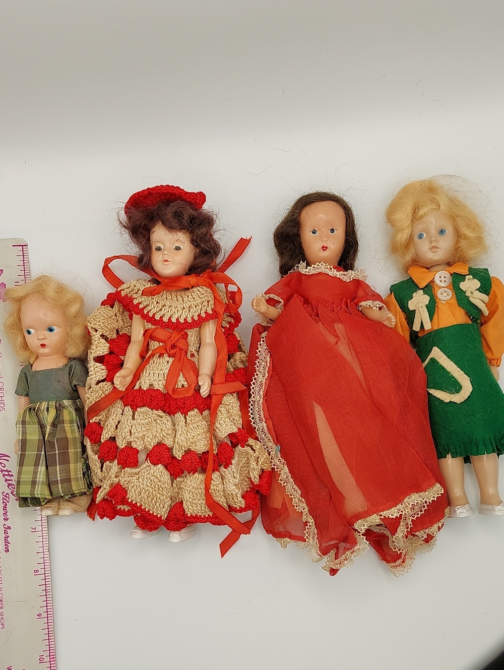 Small Lot 4 Vtg Dolls 1 Bisque 1 Virga Open To Offers More In Closet